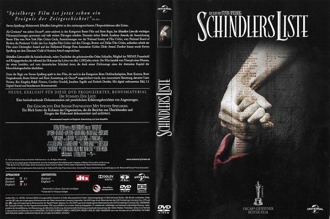 A Lista de Schindler - Capas