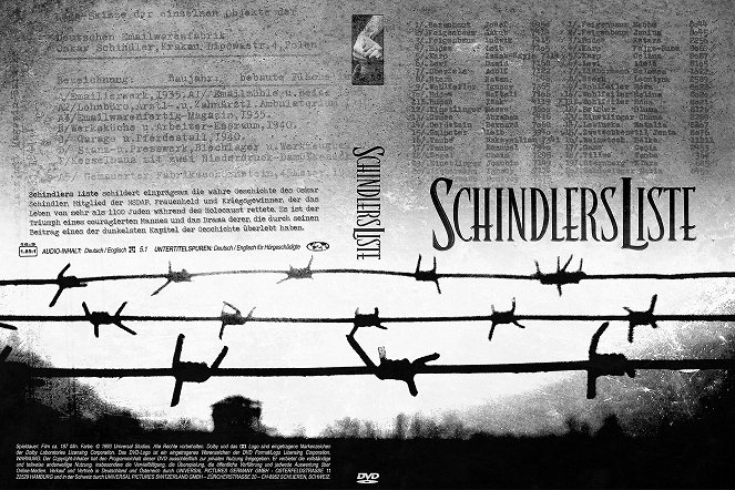 La lista de Schindler - Carátulas