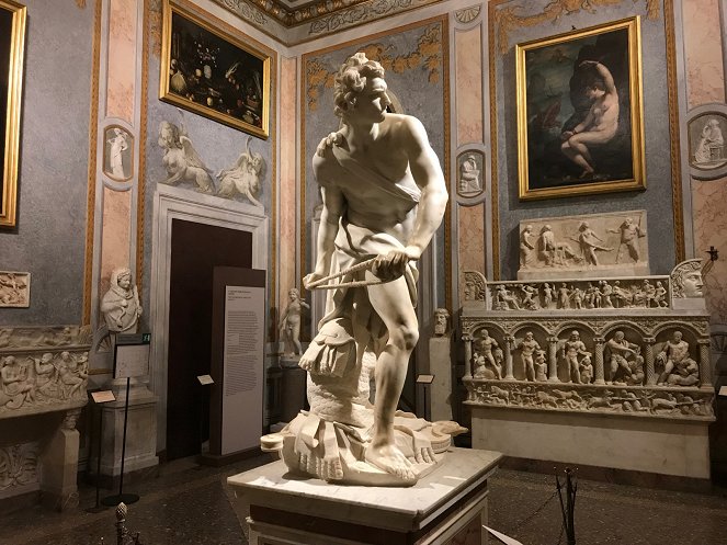 Bernini, en la Galería Borghese - De la película