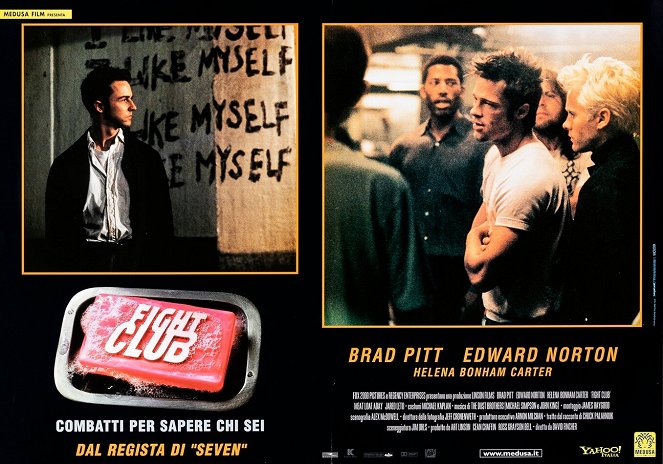 Clube de Combate - Cartões lobby - Edward Norton, Brad Pitt, Jared Leto