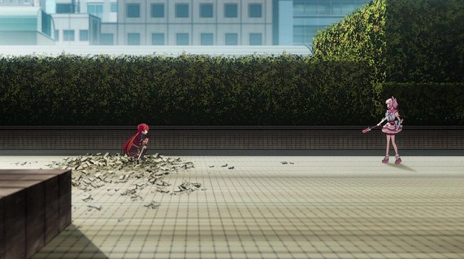 Re:Creators - Dynamite to cool guy: "That Wasn't Funny." - Filmfotos