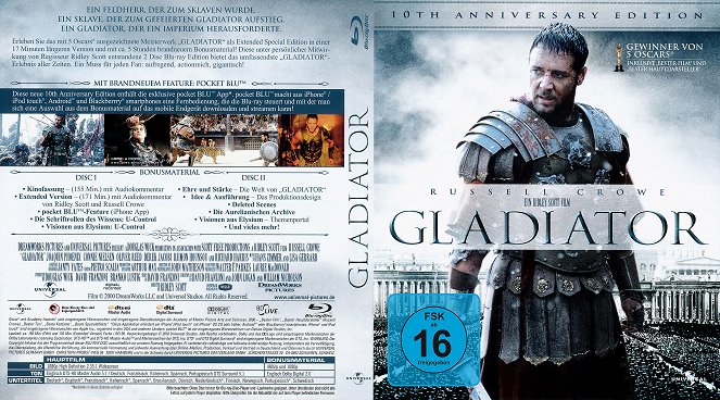 Gladiator (El gladiador) - Carátulas