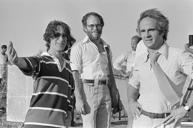 Close Encounters of the Third Kind - Van de set - Steven Spielberg, Bob Balaban, François Truffaut