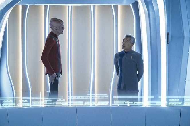 Star Trek: Discovery - The Galactic Barrier - Forgatási fotók - Doug Jones, Hiro Kanagawa