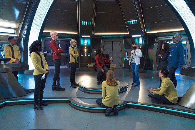 Star Trek: Discovery - Season 4 - Rubicon - Tournage - Oyin Oladejo, Doug Jones, Sara Mitich, Sonequa Martin-Green, Andi Armaganian, Rachael Ancheril, David Benjamin Tomlinson