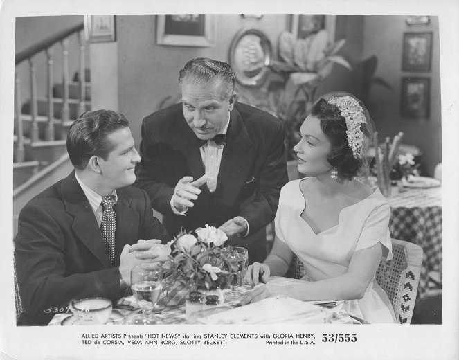 Hot News - Lobby Cards - Stanley Clements, Mario Siletti, Gloria Henry