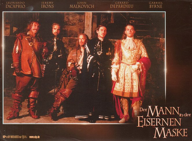 The Man in the Iron Mask - Lobby Cards - Gérard Depardieu, Jeremy Irons, John Malkovich, Gabriel Byrne, Leonardo DiCaprio