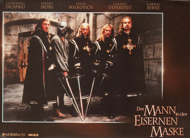 O Homem da Máscara de Ferro - Cartões lobby - Gabriel Byrne, John Malkovich, Gérard Depardieu, Jeremy Irons