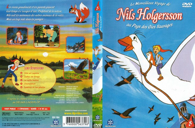 El maravilloso viaje de Nils Holgersson - Carátulas
