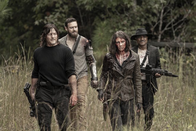 Walking Dead - Vyššia moc - Z filmu - Norman Reedus, Ross Marquand, Lauren Cohan, Seth Gilliam