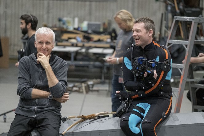 Avatar: The Way of Water - Van de set - James Cameron, Sam Worthington