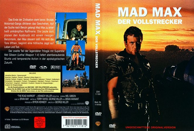 Mad Max 2. - Az országúti harcos - Borítók