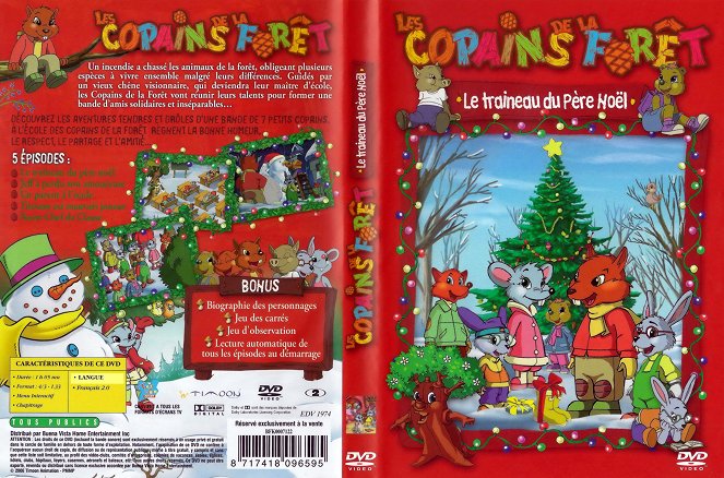 Les Copains de la foret - Le Traîneau du Père Noël - Okładki