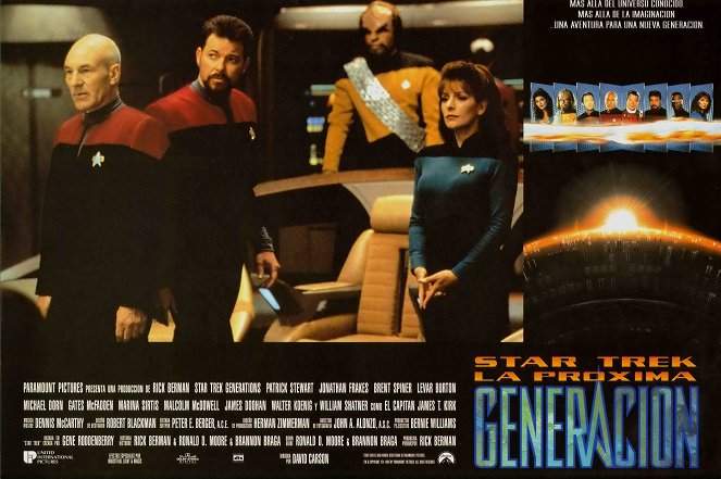Star Trek: Pokolenia - Lobby karty - Patrick Stewart, Jonathan Frakes
