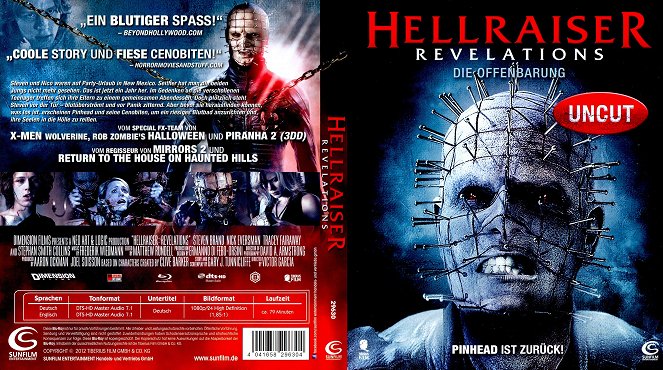 Hellraiser: Revelations - Carátulas