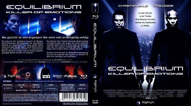 Equilibrium - Gyilkos nyugalom - Borítók