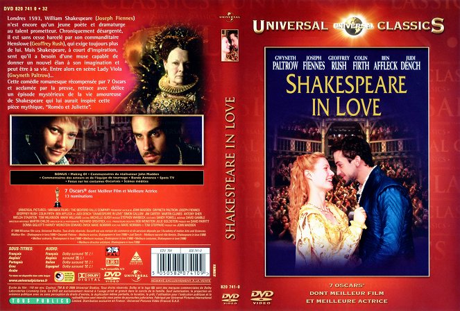 Shakespeare enamorado - Carátulas