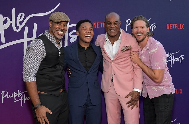 Purple Hearts - Events - Netflix Purple Hearts special screening at The Bay Theater on July 22, 2022 in Pacific Palisades, California - Asante Jones, Chosen Jacobs, Scott Deckert