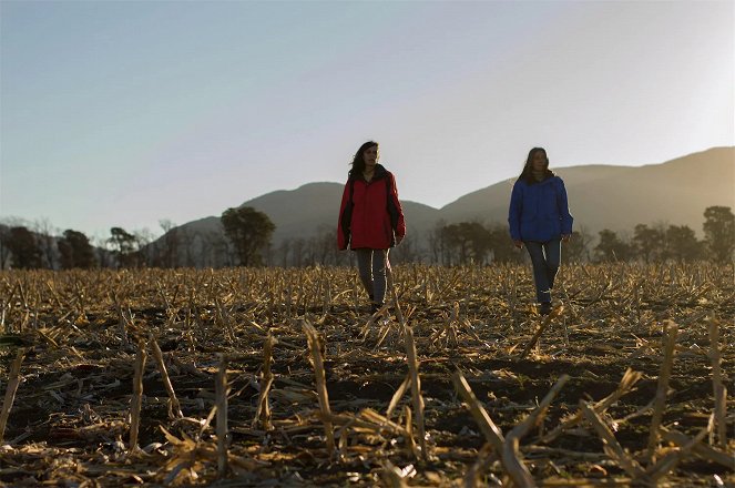 Amigas en un camino de campo - Dreharbeiten