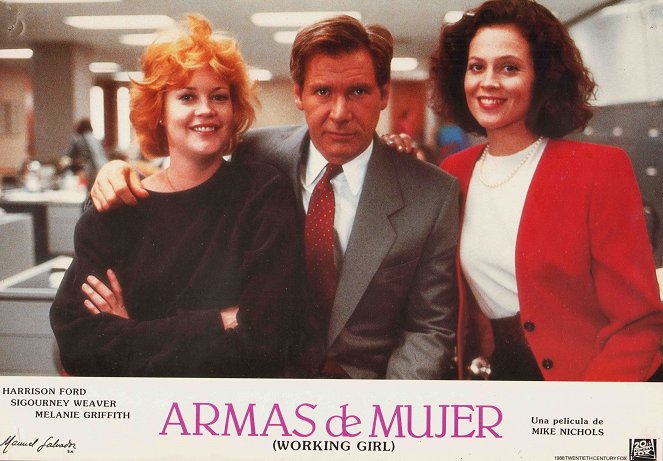 Uma Mulher de Sucesso - Cartões lobby - Melanie Griffith, Harrison Ford, Sigourney Weaver