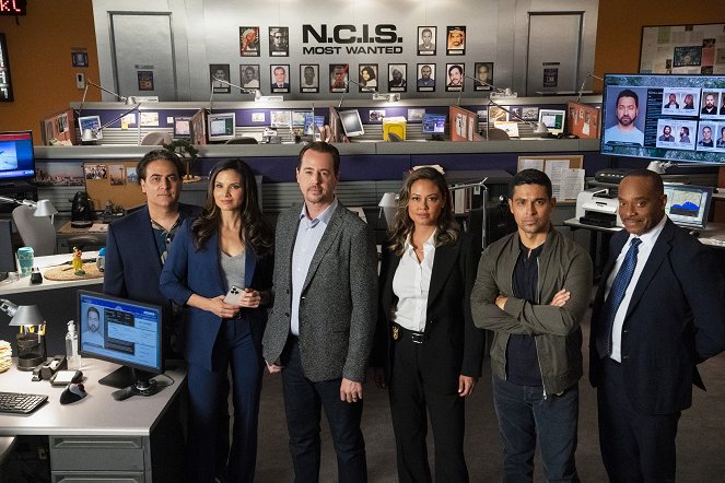 NCIS - Tengerészeti helyszínelők - Családi ügy - Forgatási fotók - Jason Antoon, Katrina Law, Sean Murray, Vanessa Lachey, Wilmer Valderrama, Rocky Carroll