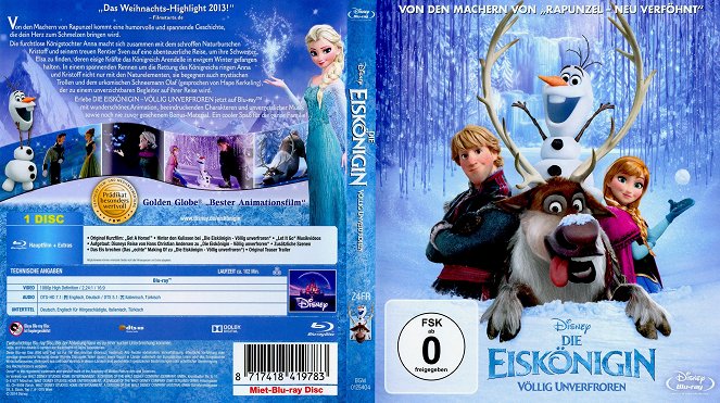 Frozen, el reino del hielo - Carátulas