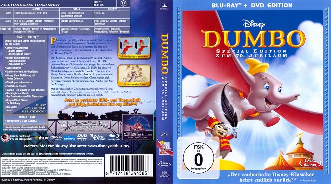 Dumbo - Carátulas