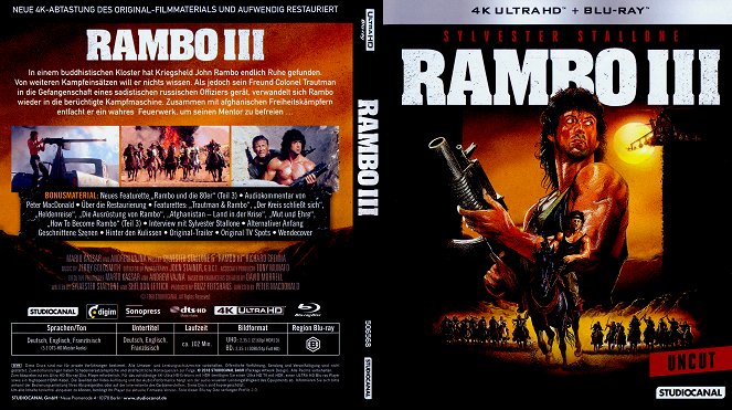 Rambo - taistelija 3 - Coverit