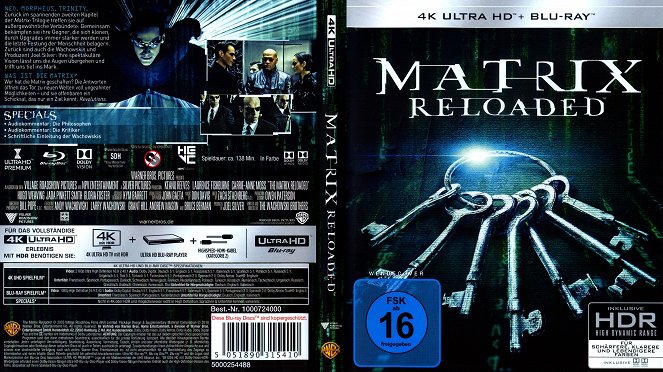 Matrix Reloaded - Carátulas