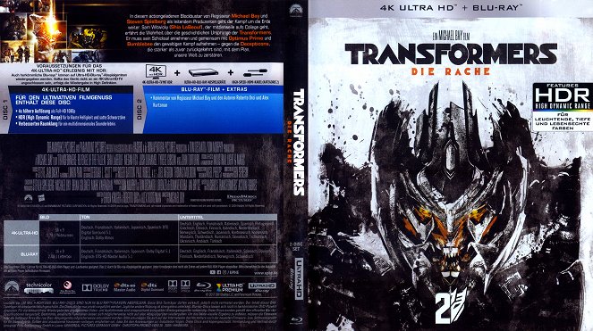 Transformers: La venganza de los caídos - Carátulas