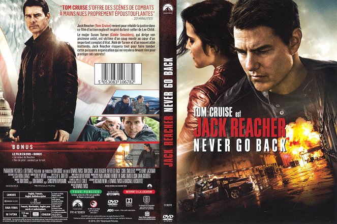 Jack Reacher: Nunca Voltes Atrás - Capas