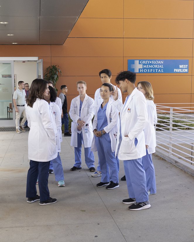 Grey's Anatomy - Season 19 - Everything Has Changed - Photos - Caterina Scorsone, Harry Shum Jr., Midori Francis, Niko Terho
