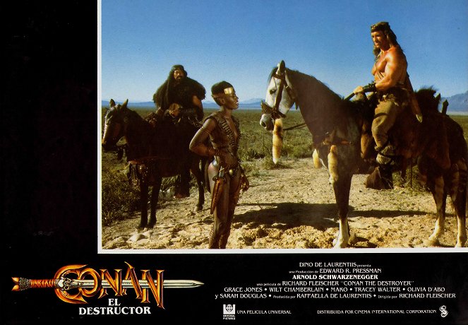 Conan, a barbár 2. - A pusztító - Vitrinfotók - Grace Jones, Arnold Schwarzenegger