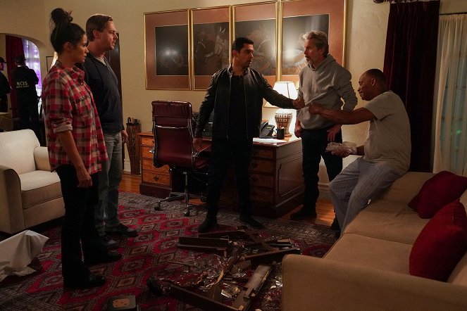 Agenci NCIS - Season 20 - Guardian - Z filmu - Katrina Law, Sean Murray, Wilmer Valderrama, Gary Cole, Rocky Carroll