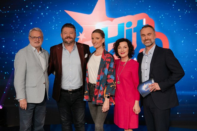 Hit roka - Werbefoto - Marián Leško, Michal Hudák, Adela Vinczeová, Beáta Andrašovanová - Dubasová, Ján Žgravčák