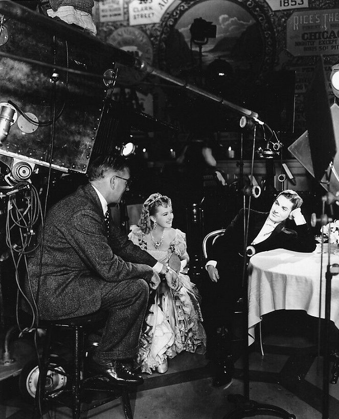 L'Incendie de Chicago - Tournage - Henry King, Alice Faye, Tyrone Power