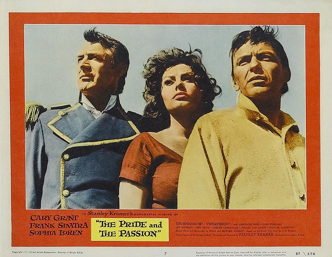 Orgueil et passion - Cartes de lobby - Cary Grant, Sophia Loren, Frank Sinatra