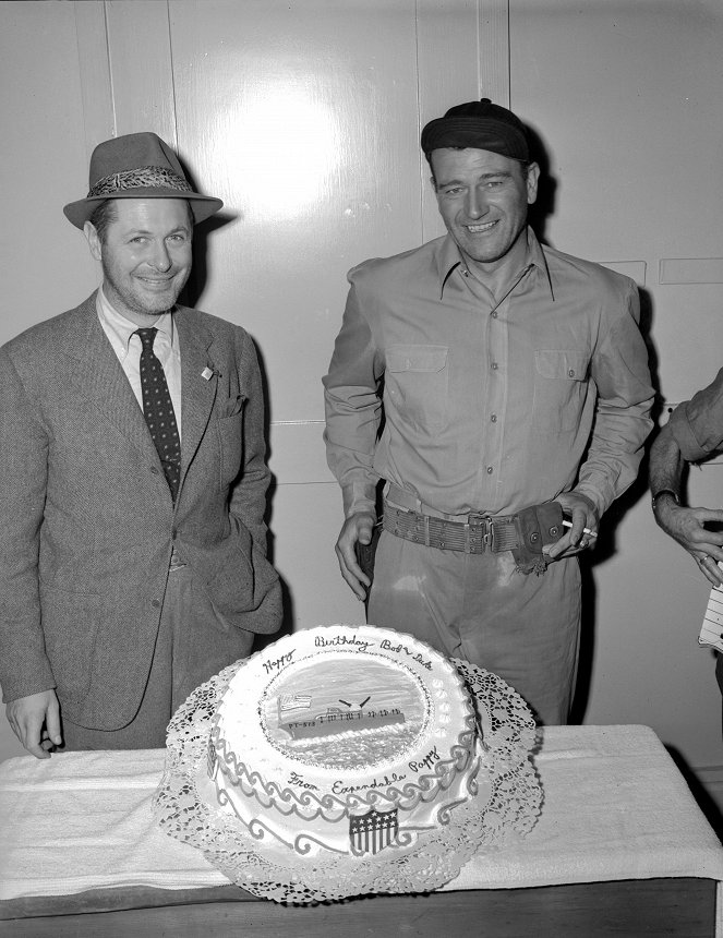 Les Sacrifiés - Tournage - Robert Montgomery, John Wayne