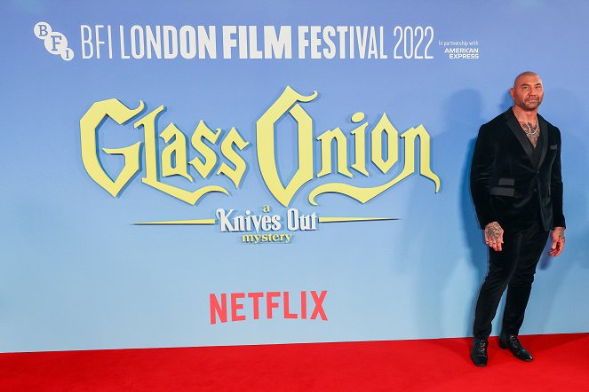 Glass Onion: A Knives Out Mystery - Evenementen - BFI London Film Festival closing night gala for "Glass Onion: A Knives Out Mystery" at The Royal Festival Hall on October 16, 2022 in London, England - Dave Bautista