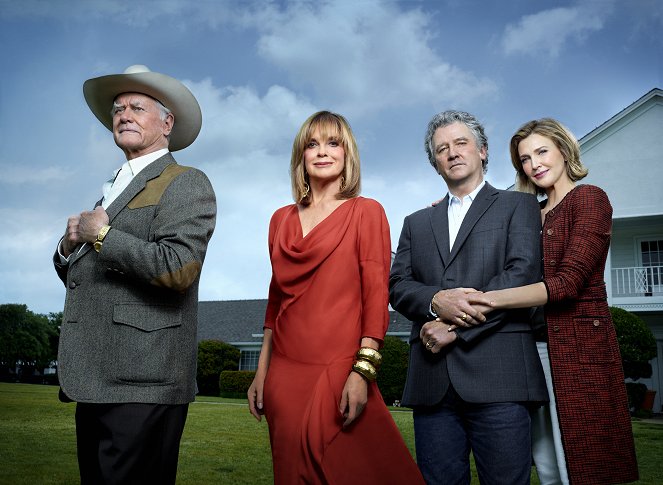 Dallas - Season 1 - Werbefoto - Larry Hagman, Linda Gray, Patrick Duffy, Brenda Strong