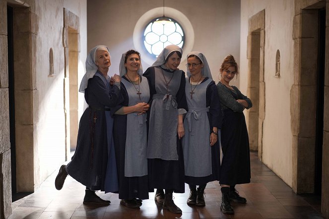 Das Nonnenrennen - Dreharbeiten - Claire Nadeau, Guilaine Londez, Valérie Bonneton, Camille Chamoux