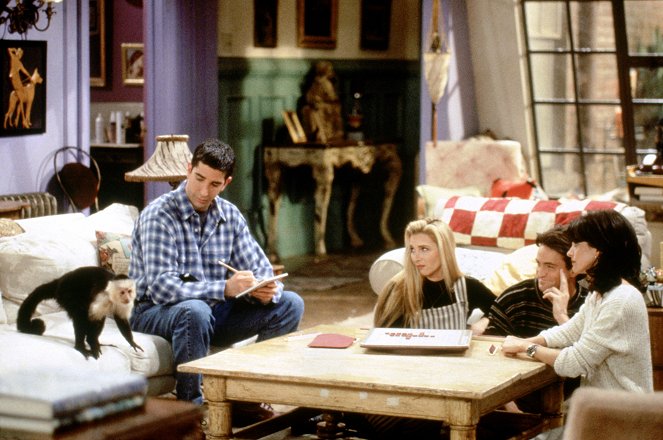 Friends - Season 1 - The One with Two Parts: Part 2 - Photos - Katie a majom, David Schwimmer, Lisa Kudrow, Matthew Perry, Courteney Cox
