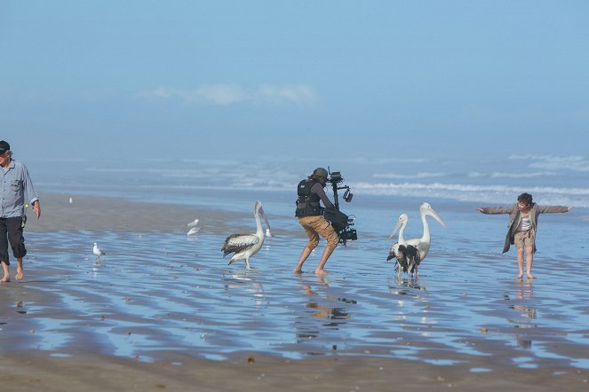 Chlapec a pelikán - Z natáčení
