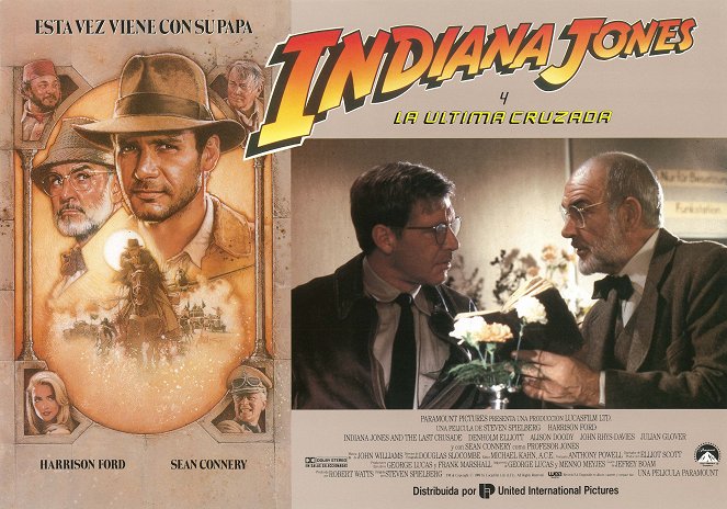 Indiana Jones and the Last Crusade - Lobbykaarten - Harrison Ford, Sean Connery