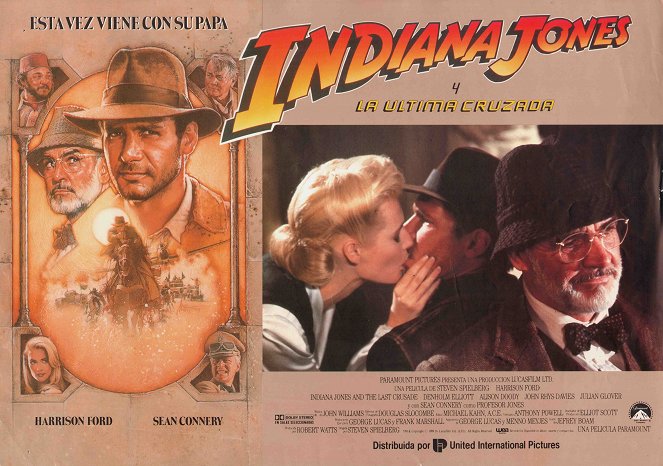 Indiana Jones and the Last Crusade - Lobbykaarten - Alison Doody, Harrison Ford, Sean Connery