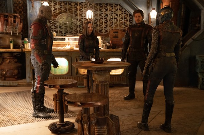 Guardians of the Galaxy Vol. 3 - Photos - Dave Bautista, Pom Klementieff, Chris Pratt, Karen Gillan