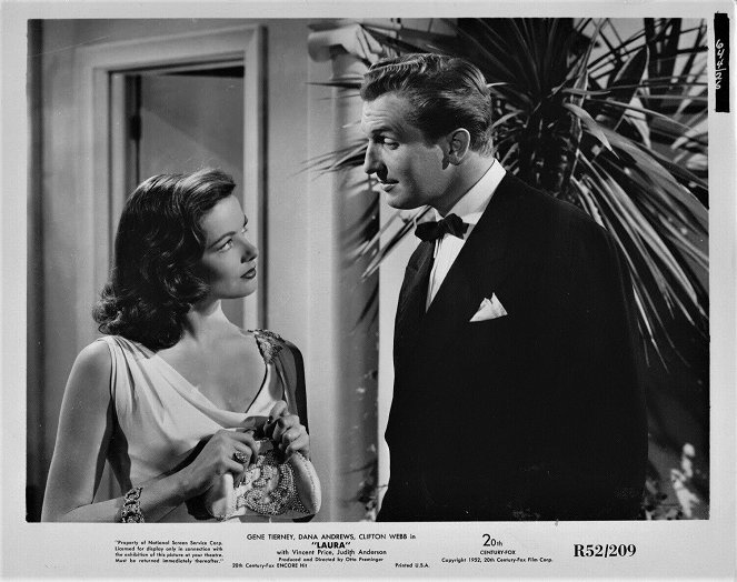 Laura - Lobby karty - Gene Tierney, Vincent Price