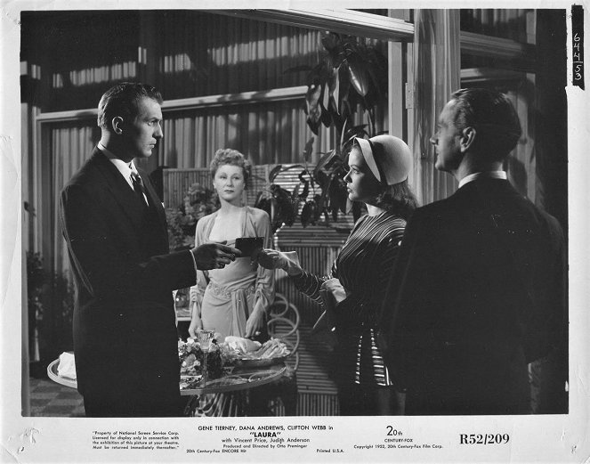 Laura - Lobby Cards - Vincent Price, Gene Tierney