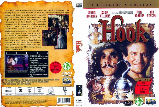 Hook (El capitán Garfio) - Carátulas