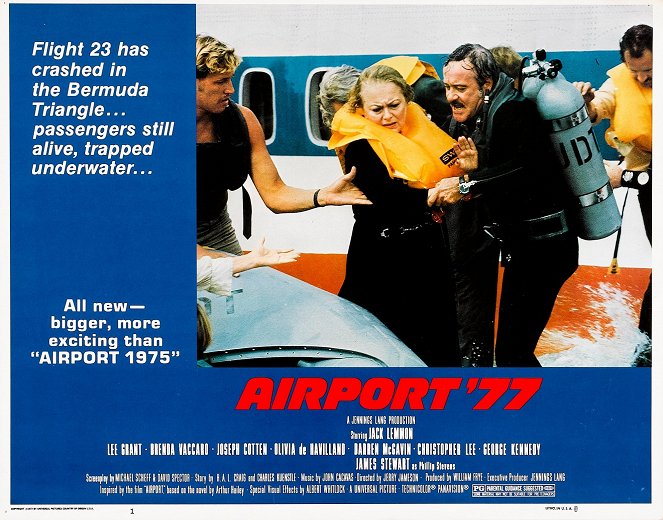 Airport '77 - Verschollen im Bermuda-Dreieck - Lobbykarten - Olivia de Havilland, Jack Lemmon